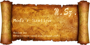 Moór Szelina névjegykártya